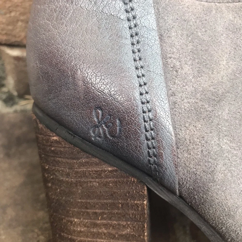 VGUC Sam Edelman Franklin Lug Sole Bootie in Grigio Gray | Size 6.5